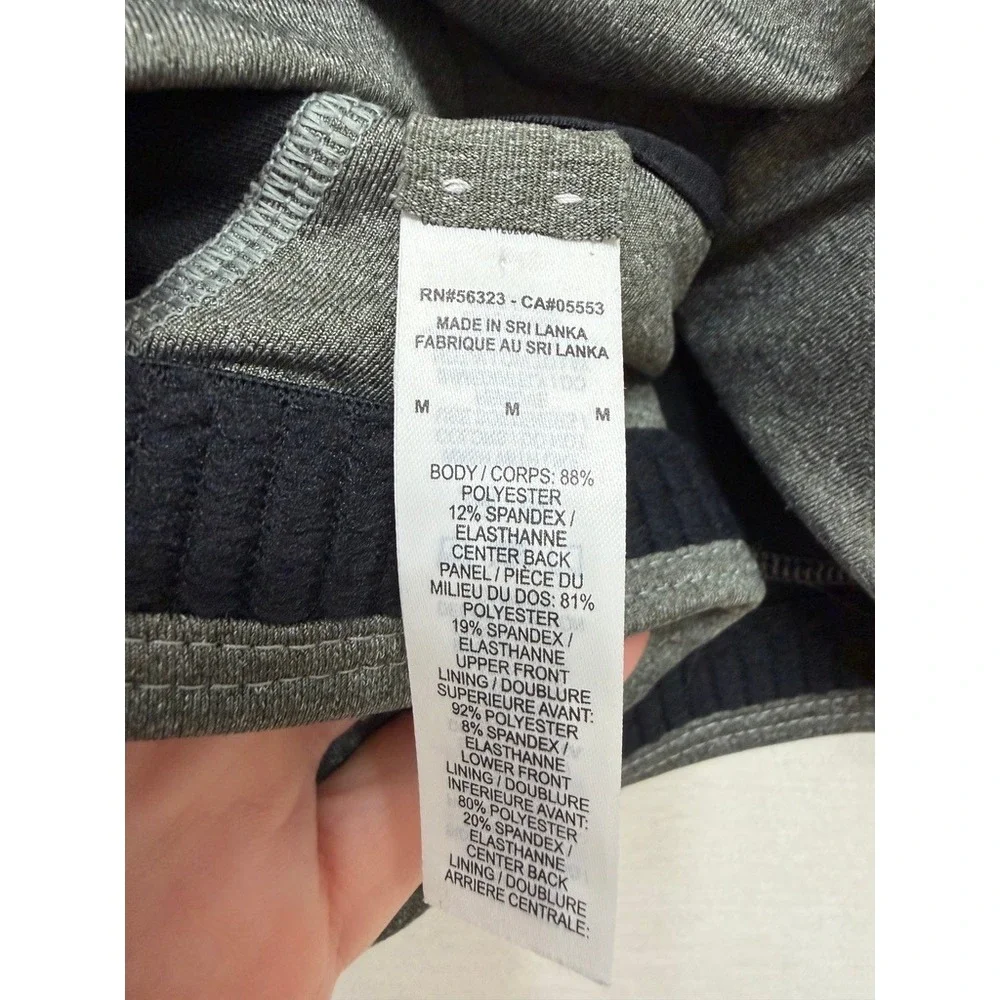 Nike Womens Dri-FIT Racerback Sports Bra Gray Black Swoosh 548545-091 Size M